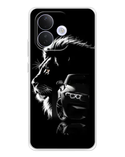 Чехол для Xiaomi Redmi Note 17 Pro с картинкой «BMW и лев»