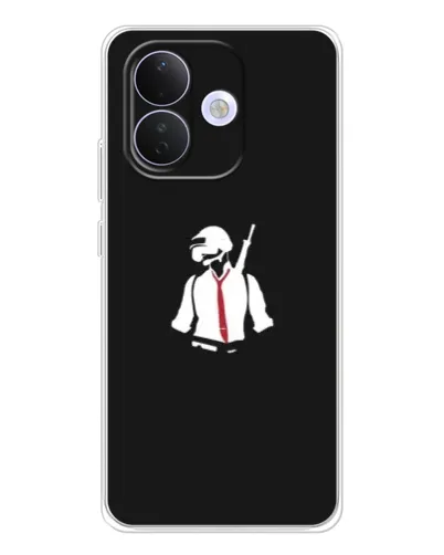 Чехол для Xiaomi Redmi Note 17 Pro с картинкой «PUBG — силуэт воина»