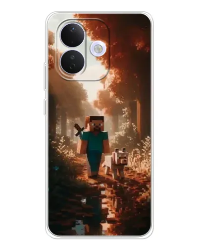 Чехол для Xiaomi Redmi Note 17 Pro с картинкой «Стив в лесу»