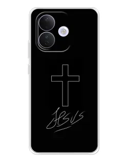 Чехол для Xiaomi Redmi Note 17 Pro с картинкой «Графический крест Jesus» Чехол для Xiaomi Redmi Note 17 Pro с картинкой «Графический крест Jesus»