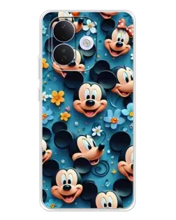 Чехол для Xiaomi Redmi Note 17 Pro с картинкой «Паттерн Микки и Минни»