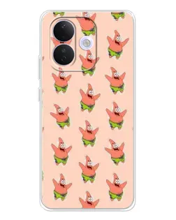 Чохол для Xiaomi Redmi Note 17 Pro з картинкою «Патрік Стар паттерн»
