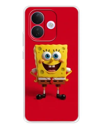 Чехол для Xiaomi Redmi Note 17 Pro с картинкой «Спанч Боб на красном»