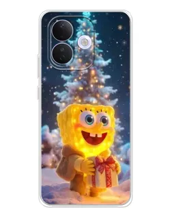 Чохол для Xiaomi Redmi Note 17 Pro з картинкою «Різдвяний Спанч Боб»