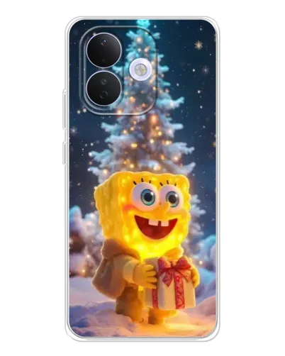 Чехол для Xiaomi Redmi Note 17 Pro с картинкой «Рождественский Спанч Боб»