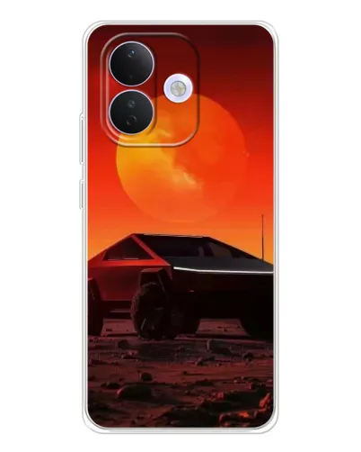 Чехол для Xiaomi Redmi Note 17 Pro с картинкой «Cybertruck на Марсе»