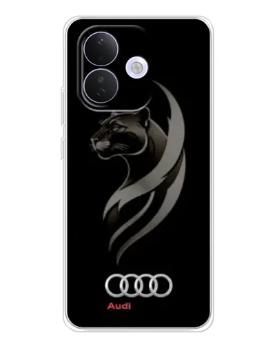 Чехол для Xiaomi Redmi Note 17 Pro с картинкой «Графика — пантера и Audi»