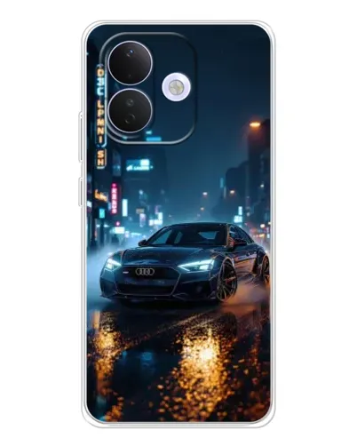 Чехол для Xiaomi Redmi Note 17 Pro с картинкой «Ночной город и Audi»