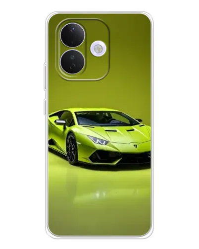 Чехол для Xiaomi Redmi Note 17 Pro с картинкой «Салатовый Lamborghini Huracan»