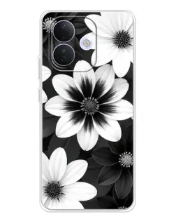 Чохол для Xiaomi Redmi Note 17 Pro з картинкою «Монохромні айстри»