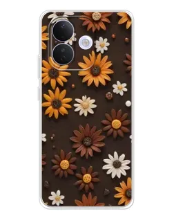 Чохол для Xiaomi Redmi Note 17 Pro з картинкою «Візерунок з маленьких соняшників»