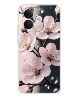Чохол для Xiaomi Redmi Note 17 Pro з картинкою «Ніжня сакура та краплі»