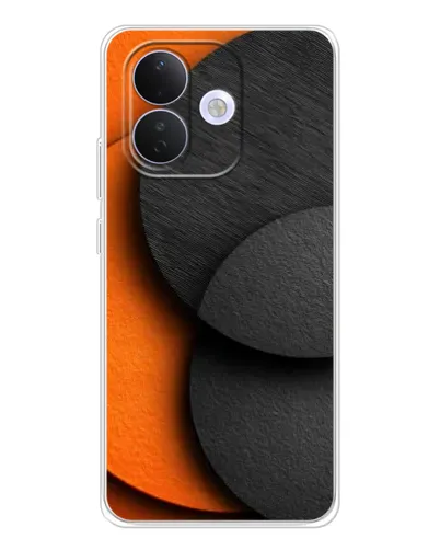 Чехол для Xiaomi Redmi Note 17 Pro с картинкой «Геометрия оранжевых кругов»