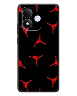 Чехол для Xiaomi Redmi Note 17 с картинкой «Jordan Red Pattern»