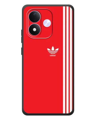 Чехол для Xiaomi Redmi Note 17 с картинкой «Красный минимализм Adidas»