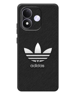 Чехол для Xiaomi Redmi Note 17 с картинкой «Adidas Карбоновая текстура»