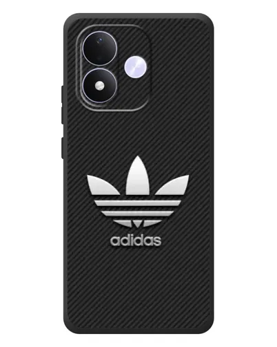 Чехол для Xiaomi Redmi Note 17 с картинкой «Adidas Карбоновая текстура»