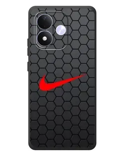 Чехол для Xiaomi Redmi Note 17 с картинкой «Nike — карбоновая сетка»