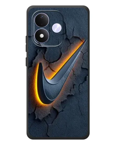 Чехол для Xiaomi Redmi Note 17 с картинкой «Объемный логотип Найк»