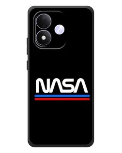 Чехол для Xiaomi Redmi Note 17 с картинкой «NASA — классика Red Blue»