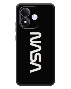 Чехол для Xiaomi Redmi Note 17 с картинкой «NASA — вертикальный логотип»