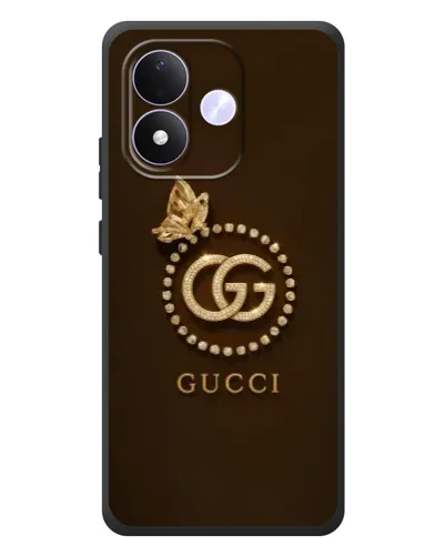 Чехол для Xiaomi Redmi Note 17 с картинкой «Gucci — золотая бабочка»