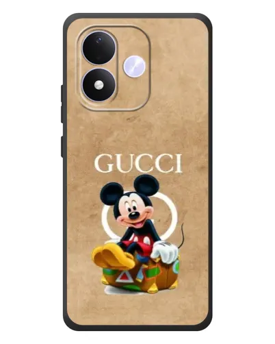 Чехол для Xiaomi Redmi Note 17 с картинкой «Микки Маус Gucci — крафт»
