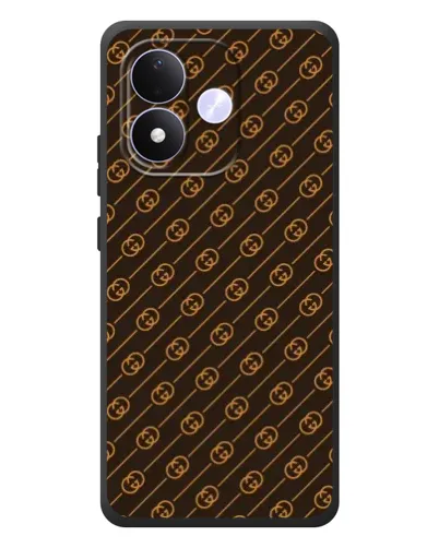 Чехол для Xiaomi Redmi Note 17 с картинкой «Gucci — золотые диагонали»