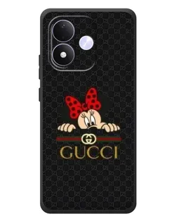 Чехол для Xiaomi Redmi Note 17 с картинкой «Минни Маус Gucci — черный» Чехол для Xiaomi Redmi Note 17 с картинкой «Минни Маус Gucci — черный»