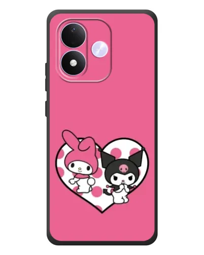 Чехол для Xiaomi Redmi Note 17 с картинкой «Kuromi и My Melody»