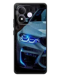 Чехол для Xiaomi Redmi Note 17 с картинкой «Взгляд BMW с синими фарами» Чехол для Xiaomi Redmi Note 17 с картинкой «Взгляд BMW с синими фарами»