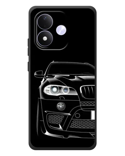 Чехол для Xiaomi Redmi Note 17 с картинкой «Темный силуэт BMW»