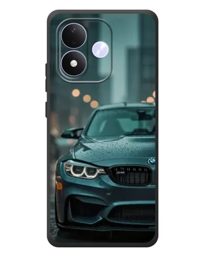 Чехол для Xiaomi Redmi Note 17 с картинкой «BMW в огнях города»