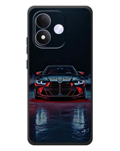 Чехол для Xiaomi Redmi Note 17 с картинкой «BMW на мокрой дороге»