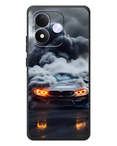 Чехол для Xiaomi Redmi Note 17 с картинкой «BMW в дыму»