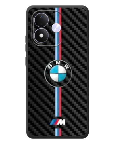 Чехол для Xiaomi Redmi Note 17 с картинкой «Эмблема BMW и карбон»