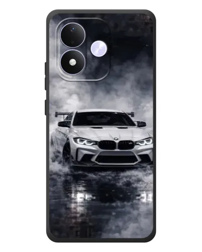 Чехол для Xiaomi Redmi Note 17 с картинкой «BMW сквозь туман»