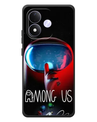 Чехол для Xiaomi Redmi Note 17 с картинкой «Красный импостер — макро»