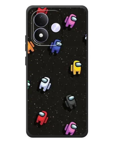 Чехол для Xiaomi Redmi Note 17 с картинкой «Космический паттерн Among Us»