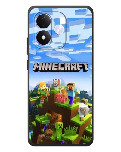 Чехол для Xiaomi Redmi Note 17 с картинкой «Minecraft классический мир»