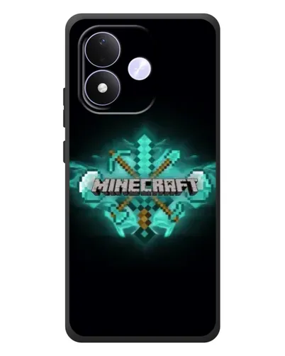 Чехол для Xiaomi Redmi Note 17 с картинкой «Minecraft Diamond лого»