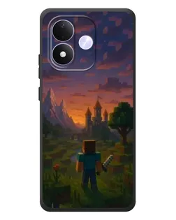 Чехол для Xiaomi Redmi Note 17 с картинкой «Стив у башни» Чехол для Xiaomi Redmi Note 17 с картинкой «Стив у башни»