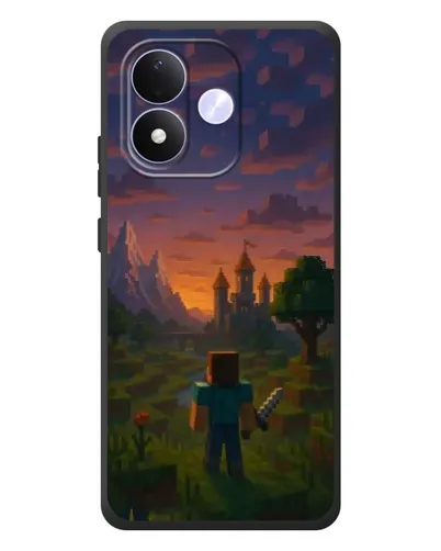 Чехол для Xiaomi Redmi Note 17 с картинкой «Стив у башни»