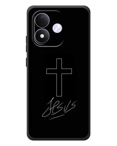 Чехол для Xiaomi Redmi Note 17 с картинкой «Графический крест Jesus» Чехол для Xiaomi Redmi Note 17 с картинкой «Графический крест Jesus»