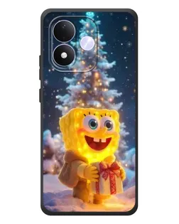 Чехол для Xiaomi Redmi Note 17 с картинкой «Рождественский Спанч Боб»