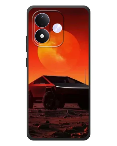 Чехол для Xiaomi Redmi Note 17 с картинкой «Cybertruck на Марсе»