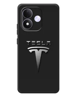 Чехол для Xiaomi Redmi Note 17 с картинкой «Стальной логотип Tesla» Чехол для Xiaomi Redmi Note 17 с картинкой «Стальной логотип Tesla»