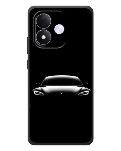 Чехол для Xiaomi Redmi Note 17 с картинкой «Фары Tesla Night»