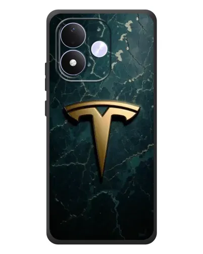 Чехол для Xiaomi Redmi Note 17 с картинкой «Мраморная Tesla Gold»