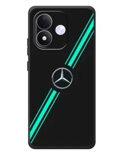 Чехол для Xiaomi Redmi Note 17 с картинкой «Спортивные линии Mercedes»